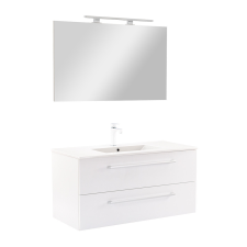 Leziter Vario Clam 100 komplett fürdőszoba bútor fehér-fehér fürdőszoba bútor