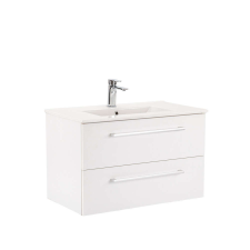 Leziter Vario Clam 80 alsó szekrény mosdóval fehér-fehér fürdőszoba bútor