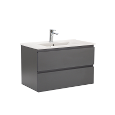 Leziter Vario Pull 80 alsó szekrény mosdóval antracit-antracit fürdőszoba bútor