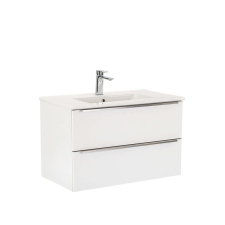 Leziter Vario Trim 80 alsó szekrény mosdóval fehér-fehér fürdőszoba bútor