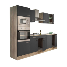 Leziter Yorki 270 konyhabútor sonoma tölgy korpusszal, selyemfényű antracit fronttal bútor
