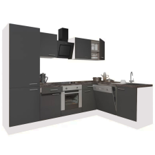 Leziter Yorki 280 sarok konyhabútor alsó sütős, polcos kivitelben bútor