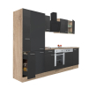 Leziter Yorki 310 konyhablokk sonoma tölgy korpusz,selyemfényű antracit front alsó sütős elemmel polcos szekrénnyel