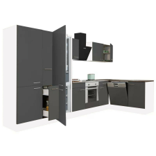 Leziter Yorki 370 sarok konyhabútor alsó sütős, alulfagyasztós hűtős kivitelben bútor