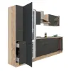 Leziter Yorki Konyhabútor - Sonoma Tölgy/Antracit - 300 cm