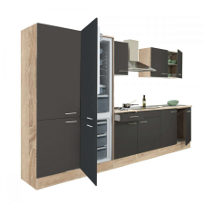 Leziter Yorki Konyhabútor - Sonoma Tölgy/Antracit - 330 cm bútor