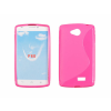 LG F60 D390, Szilikon tok, S-Case, rózsaszín
