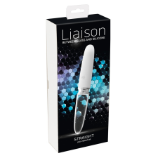 Liaison - akkus, szilikon-üveg LED rúdvibrátor (áttetsző-fehér) vibrátorok