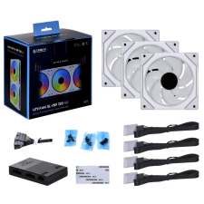 Lian Li UNI FAN SL-INF 120mm fehér 3 darabos szett vezérlővel hűtés