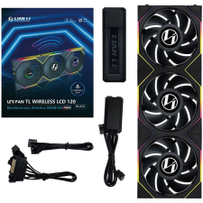 Lian Li UNI FAN TL LCD Wireless 120mm 3 darabos szett fekete hűtés