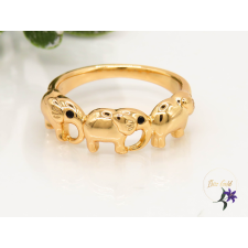  Lianna antiallergén szerencsehozó elefántos gyűrű-18K gyűrű