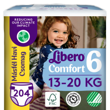Libero Comfort másfél havi Pelenkacsomag 13-20kg Junior 6 (204db) pelenka