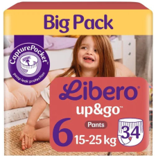 Libero Up&amp;Go 6 bugyipelenka, 15-25 kg, 34 db pelenka