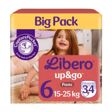 Libero Up &amp; Go 6 bugyipelenka 15-25kg 34db pelenka