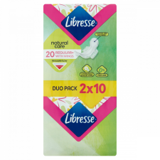 Libresse Regular+ Natural Care szárnyas egészségügyi betét 20 db intimhigiénia nőknek