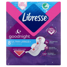 Libresse Ultra Large+ Goodnight szárnyas éjszakai egészségügyi betét 8 db intim higiénia