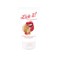 Lick-it Lick it! - 2in1 ehető síkosító - pezsgő-eper (50ml) síkosító