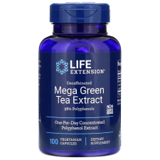Life Extension Mega zöld tea kivonat, koffeinmentes, 100 db, Life Extension tea
