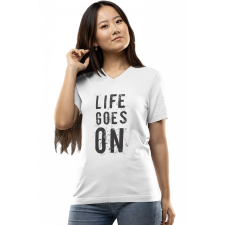  Life goes on - Női V-Nyakú Póló női póló