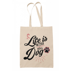  Life is better with dogs - Vászontáska