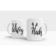 LifeTrend Karácsonyi bögre pároknak - Wifey & Hubs bögrék, csészék
