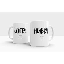 LifeTrend Wifey & Hubby páros bögre egyedi évszámmal bögrék, csészék