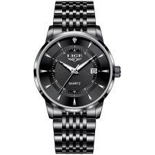 LIGE Iron Flame, fekete karóra