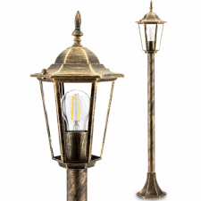 LIGURIA-LT álló kerti lámpa 1xE27 magas rúd 96cm Patina - GOLDLUX (Polux) kültéri világítás