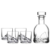  LIITON L20900 whiskys pohár és palack készlet, 1 l, 230, 250, 260, 280 ml, 5 db, vastagított falak, 3D felső formájú alsó, átlátszó