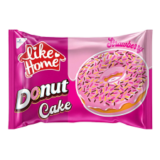  Like Home Donut Cake Strawberry – Epres fánk 40 g csokoládé és édesség