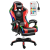 Likeregal Likeregal 920 LED masszázs gamer szék lábtartóval piros holm6909