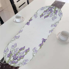  Lila írisz mintás húsvéti asztali futó - 40x110 CM party kellék