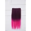 Lila-Pink Ombre Egyenes Csatos Póthaj -- 60 cm