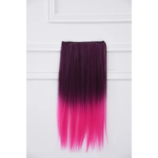  Lila-Pink Ombre Egyenes Csatos Póthaj -- 60 cm póthaj
