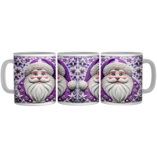  Lilás Porcelán Télapó - 3D Mintás Bögre bögrék, csészék