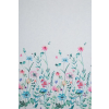  Lilian tavaszi virág mintás dekor függöny Fehér/kék 140x250 cm