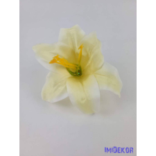 Liliom selyemvirág fej 11 cm - Vaj dekorációs kellék