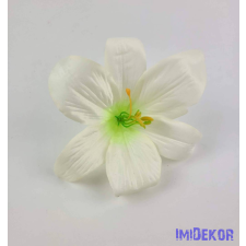  Liliom selyemvirág fej 13 cm - Krémes Zöld dekoráció