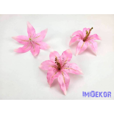  Liliom selyemvirág fej 13cm - Rózsaszín dekoráció