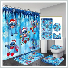  Lilo és Stitch fürdőszobai szett – zuhanyfüggöny és kiegészítők RW1180160 lakástextília
