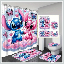 Lilo és Stitch Love fürdőszobai szett – zuhanyfüggöny és kiegészítők TY1181137 lakástextília