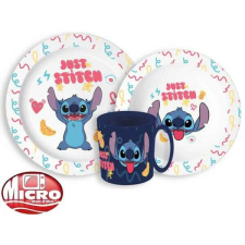 Lilo és Stitch műanyag étkészlet bögrével 265 ml - 3 részes - mikrozható babaétkészlet