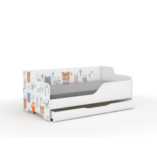  LILU gyerekágy laminált fronttal és oldallal 160x80cm matraccal és ágyneműtartóval - erdős gyermekbútor