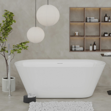  LILY fényes fehér szabadonálló kád kád, zuhanykabin