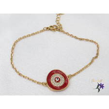  Linda antiallergén piros mati karlánc -18K karkötő