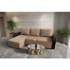  Linda sarokkanapé remek világos fahéj szövettel 200x135cm-es fekvőfelülettel bútor