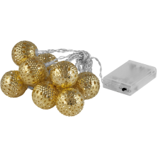 Linder Exclusiv LED világítás 10 arany golyó Linder Exclusiv LK022GB - Meleg fehér karácsonyfa izzósor