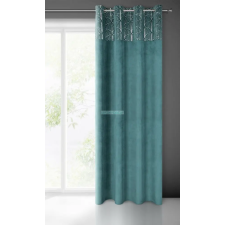  Lindi bársony sötétítő függöny Türkiz/ezüst 140x250 cm lakástextília