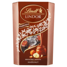 Lindor Hazelnut tejcsokoládé golyók díszdobozban - 200 g csokoládé és édesség