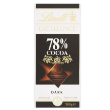 Lindt Excellence 78% Cocoa étcsokoládé 100g csokoládé és édesség
